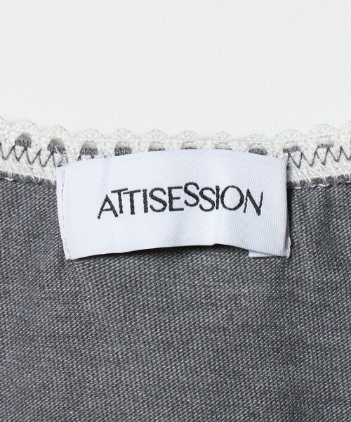 ATTISESSION（アティセッション）の「＜ATTISESSION＞ライン ショートスリーブ Tシャツ（Tシャツ/カットソー・レディース・レッド/グレー系・FREE）」の14枚目の写真