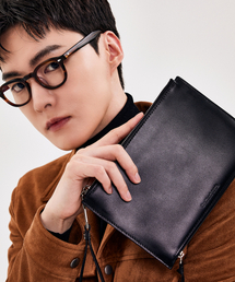 BEDFORD11TH（ベッドフォードイレブンス）の「リバースジップポーチ[ブラック]（ポーチ）」