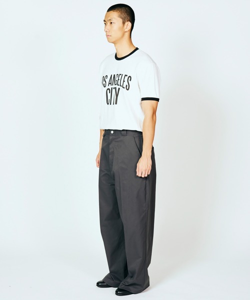 C.E.L.STORE(セルストア)の「I LOVE LA / アイラブエルエー "LOS ANGELES" RINGER TEE ロサンゼルス リンガーTシャツ(Tシャツ/カットソー・メンズ・レッド/ブラック・MEDIUM/LARGE/X-LARGE/SMALL)」の4枚目の写真