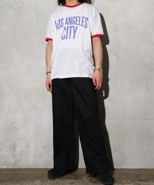 C.E.L.STORE(セルストア)の「I LOVE LA / アイラブエルエー "LOS ANGELES" RINGER TEE ロサンゼルス リンガーTシャツ(Tシャツ/カットソー・メンズ・レッド/ブラック・MEDIUM/LARGE/X-LARGE/SMALL)」の8枚目の写真