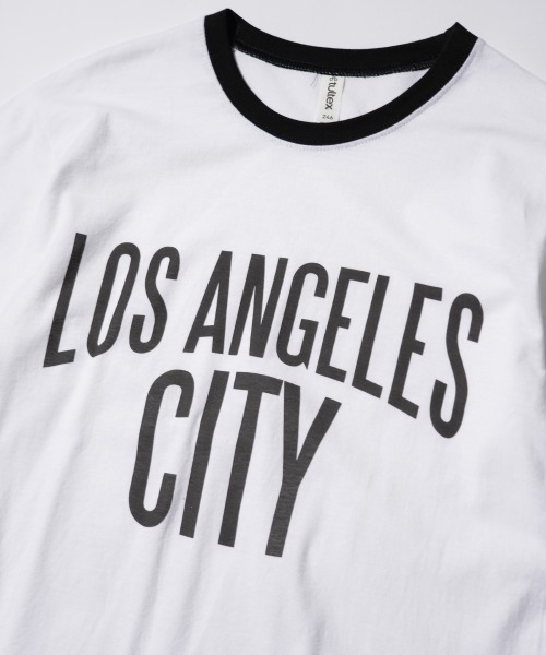 C.E.L.STORE(セルストア)の「I LOVE LA / アイラブエルエー "LOS ANGELES" RINGER TEE ロサンゼルス リンガーTシャツ(Tシャツ/カットソー・メンズ・レッド/ブラック・MEDIUM/LARGE/X-LARGE/SMALL)」の11枚目の写真