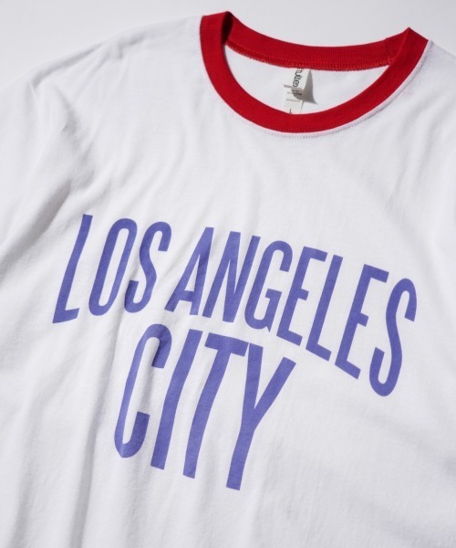 C.E.L.STORE(セルストア)の「I LOVE LA / アイラブエルエー "LOS ANGELES" RINGER TEE ロサンゼルス リンガーTシャツ(Tシャツ/カットソー・メンズ・レッド/ブラック・MEDIUM/LARGE/X-LARGE/SMALL)」の18枚目の写真