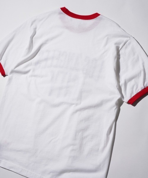 C.E.L.STORE(セルストア)の「I LOVE LA / アイラブエルエー "LOS ANGELES" RINGER TEE ロサンゼルス リンガーTシャツ(Tシャツ/カットソー・メンズ・レッド/ブラック・MEDIUM/LARGE/X-LARGE/SMALL)」の22枚目の写真