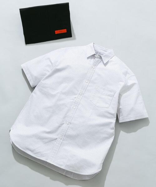 URBAN RESEARCH ROSSO MEN(アーバンリサーチロッソメン)の「『WEB限定』『抗菌/消臭』『XXLサイズあり』ハイパフォーマンスオックス半袖シャツ(シャツ/ブラウス・メンズ・ホワイト/ネイビー/グレー/ライトブルー/ブラック系その他/ストライプ/インディゴブルー/グレー系その他/ブラック/ベージュ/ブルー系その他/グリーン系その他・XX-LARGE/LARGE/MEDIUM/X-LARGE/SMALL)」の6枚目の写真