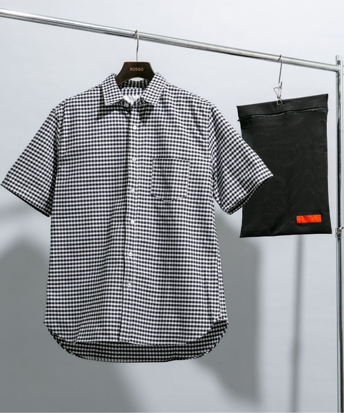 URBAN RESEARCH ROSSO MEN(アーバンリサーチロッソメン)の「『WEB限定』『抗菌/消臭』『XXLサイズあり』ハイパフォーマンスオックス半袖シャツ(シャツ/ブラウス・メンズ・ホワイト/ネイビー/グレー/ライトブルー/ブラック系その他/ストライプ/インディゴブルー/グレー系その他/ブラック/ベージュ/ブルー系その他/グリーン系その他・XX-LARGE/LARGE/MEDIUM/X-LARGE/SMALL)」の4枚目の写真