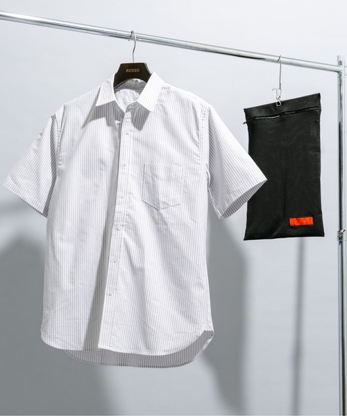 URBAN RESEARCH ROSSO MEN(アーバンリサーチロッソメン)の「『WEB限定』『抗菌/消臭』『XXLサイズあり』ハイパフォーマンスオックス半袖シャツ(シャツ/ブラウス・メンズ・ホワイト/ネイビー/グレー/ライトブルー/ブラック系その他/ストライプ/インディゴブルー/グレー系その他/ブラック/ベージュ/ブルー系その他/グリーン系その他・XX-LARGE/LARGE/MEDIUM/X-LARGE/SMALL)」の6枚目の写真