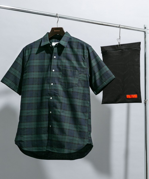 URBAN RESEARCH ROSSO MEN(アーバンリサーチロッソメン)の「『WEB限定』『抗菌/消臭』『XXLサイズあり』ハイパフォーマンスオックス半袖シャツ(シャツ/ブラウス・メンズ・ホワイト/ネイビー/グレー/ライトブルー/ブラック系その他/ストライプ/インディゴブルー/グレー系その他/ブラック/ベージュ/ブルー系その他/グリーン系その他・XX-LARGE/LARGE/MEDIUM/X-LARGE/SMALL)」の8枚目の写真