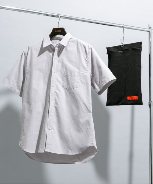 URBAN RESEARCH ROSSO MEN(アーバンリサーチロッソメン)の「『WEB限定』『抗菌/消臭』『XXLサイズあり』ハイパフォーマンスオックス半袖シャツ(シャツ/ブラウス・メンズ・ホワイト/ネイビー/グレー/ライトブルー/ブラック系その他/ストライプ/インディゴブルー/グレー系その他/ブラック/ベージュ/ブルー系その他/グリーン系その他・XX-LARGE/LARGE/MEDIUM/X-LARGE/SMALL)」の5枚目の写真