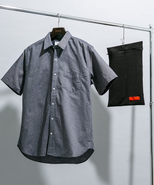 URBAN RESEARCH ROSSO MEN(アーバンリサーチロッソメン)の「『WEB限定』『抗菌/消臭』『XXLサイズあり』ハイパフォーマンスオックス半袖シャツ(シャツ/ブラウス・メンズ・ホワイト/ネイビー/グレー/ライトブルー/ブラック系その他/ストライプ/インディゴブルー/グレー系その他/ブラック/ベージュ/ブルー系その他/グリーン系その他・XX-LARGE/LARGE/MEDIUM/X-LARGE/SMALL)」の11枚目の写真