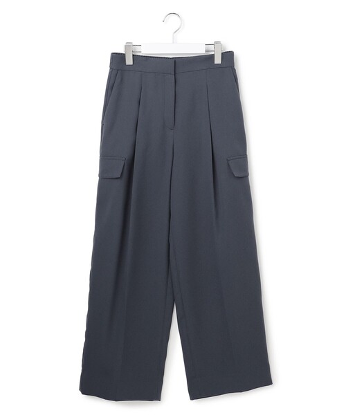 ICB(アイシービー)の「FluidBackSatin ワイドストレートカーゴパンツ(カーゴパンツ・レディース・ブラック系/スモーキーグリーン系/グレー系・42/44)」の22枚目の写真