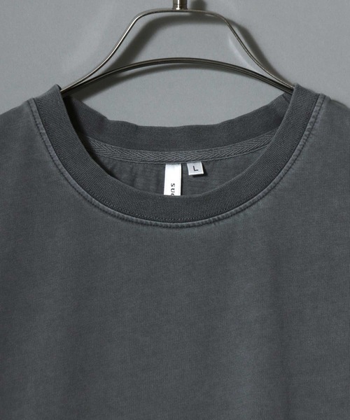 ANPAS（アンパス）の「Premium Feel Pigment-Dyed Cotton T-Shirt / プレミアムタッチ ピグメント コットン 半袖Tシャツ 無地T メンズ レディース ユニセックス カットソー 夏 シンプル（Tシャツ/カットソー・メンズ・ライトグレー/チャコールグレー・S/M/L）」の20枚目の写真