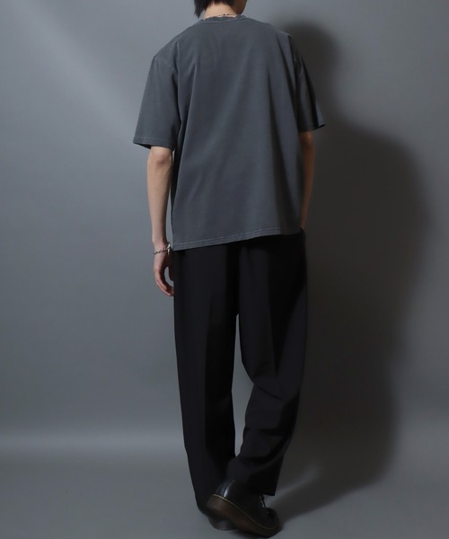 ANPAS（アンパス）の「Premium Feel Pigment-Dyed Cotton T-Shirt / プレミアムタッチ ピグメント コットン 半袖Tシャツ 無地T メンズ レディース ユニセックス カットソー 夏 シンプル（Tシャツ/カットソー・メンズ・ライトグレー/チャコールグレー・S/M/L）」の12枚目の写真