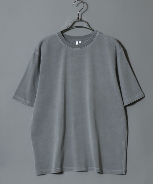 ANPAS（アンパス）の「Premium Feel Pigment-Dyed Cotton T-Shirt / プレミアムタッチ ピグメント コットン 半袖Tシャツ 無地T メンズ レディース ユニセックス カットソー 夏 シンプル（Tシャツ/カットソー・メンズ・ライトグレー/チャコールグレー・S/M/L）」の5枚目の写真