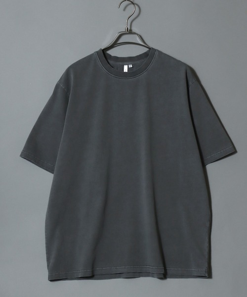 ANPAS（アンパス）の「Premium Feel Pigment-Dyed Cotton T-Shirt / プレミアムタッチ ピグメント コットン 半袖Tシャツ 無地T メンズ レディース ユニセックス カットソー 夏 シンプル（Tシャツ/カットソー・メンズ・ライトグレー/チャコールグレー・S/M/L）」の3枚目の写真