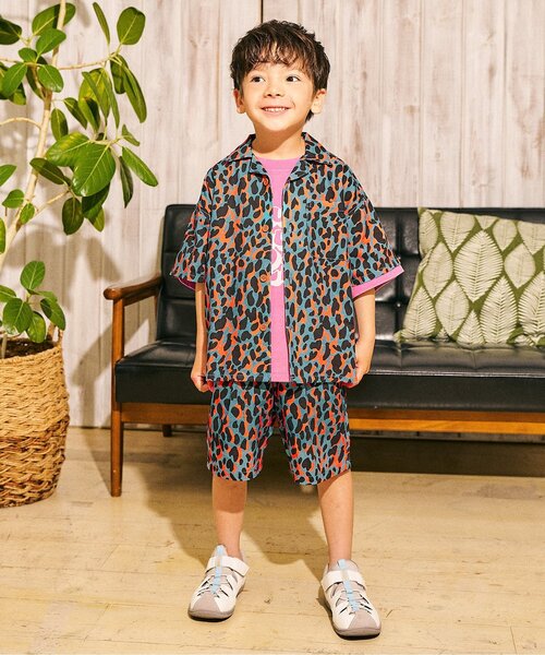 F.O.KIDS(エフオーキッズ)の「3柄アロハ半袖シャツ(シャツ/ブラウス・キッズ・オレンジ/オフホワイト/ブルー・140/130/120/110/100/90/80)」の4枚目の写真