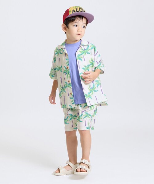 F.O.KIDS(エフオーキッズ)の「3柄アロハ半袖シャツ(シャツ/ブラウス・キッズ・オレンジ/オフホワイト/ブルー・140/130/120/110/100/90/80)」の8枚目の写真