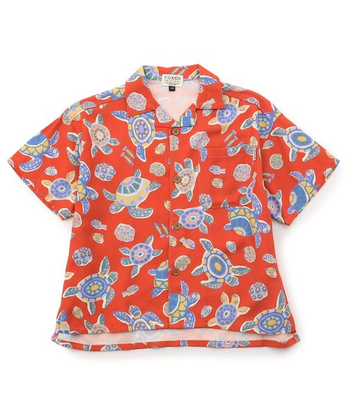 F.O.KIDS(エフオーキッズ)の「3柄アロハ半袖シャツ(シャツ/ブラウス・キッズ・オレンジ/オフホワイト/ブルー・140/130/120/110/100/90/80)」の12枚目の写真