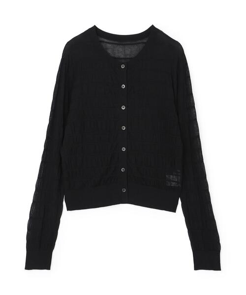 NATURAL BEAUTY BASIC（ナチュラルビューティーベーシック）の「シアーシャーリングカーディガン（カーディガン/ボレロ・レディース・ブラック/ブルー/イエロー・ﾌﾘ-）」の4枚目の写真