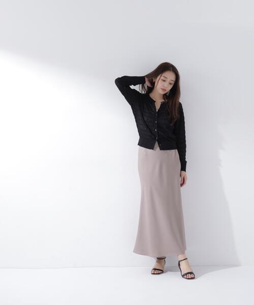NATURAL BEAUTY BASIC（ナチュラルビューティーベーシック）の「シアーシャーリングカーディガン（カーディガン/ボレロ・レディース・ブラック/ブルー/イエロー・ﾌﾘ-）」の7枚目の写真