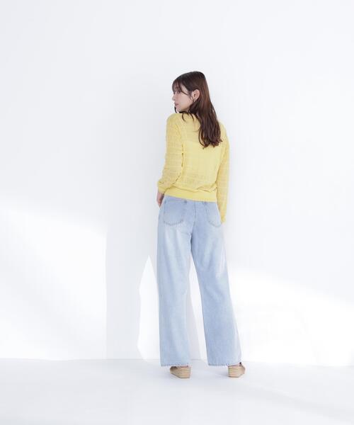 NATURAL BEAUTY BASIC（ナチュラルビューティーベーシック）の「シアーシャーリングカーディガン（カーディガン/ボレロ・レディース・ブラック/ブルー/イエロー・ﾌﾘ-）」の16枚目の写真