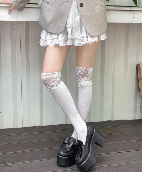 Angelart(エンジェルアート)の「【我慢なしでかわいい】軽量 超厚底 3D リボン ヒール ローファー 5894WBAG(ローファー・レディース・ブラック/ブラック系その他・LL/M/L/S)」の4枚目の写真