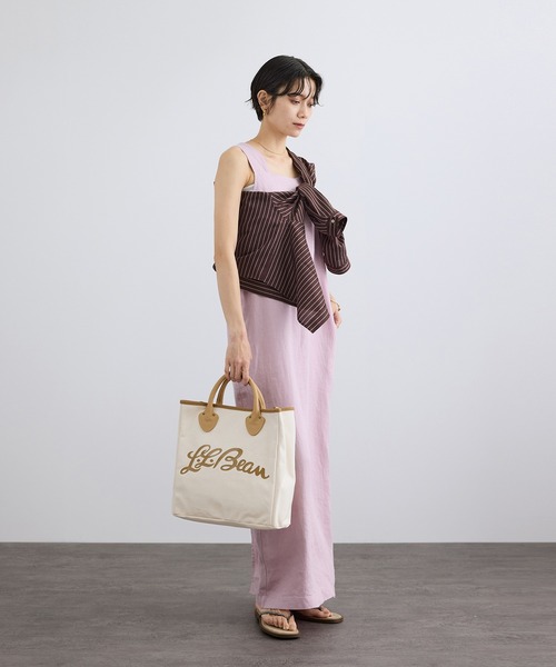 SALON adam et rope'（サロン アダム エ ロペ）の「ACAR クロップドストライプシャツ（シャツ/ブラウス・レディース・ブラウン/ベージュ・FREE）」の6枚目の写真