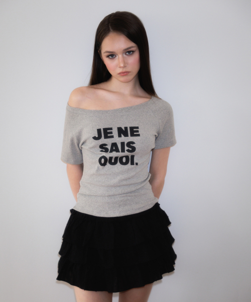 ROSEFRANTZ（ロゼフランツ）の「Minimal French Lettering T-shirt [Gray]（Tシャツ/カットソー・レディース・アッシュグレー・OS）」の5枚目の写真