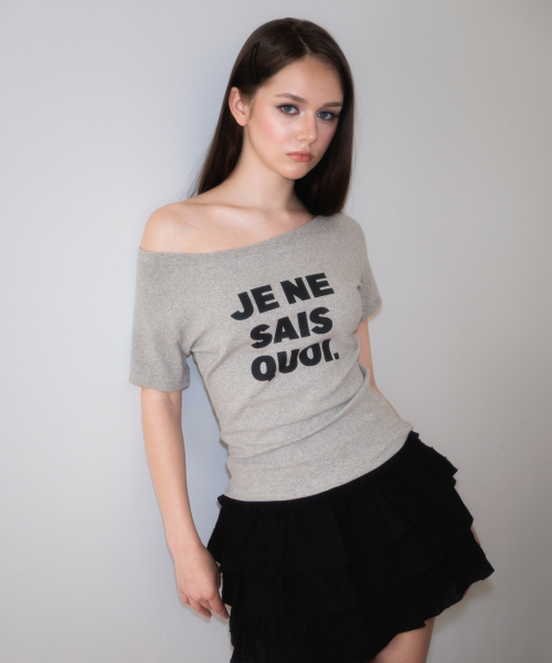 ROSEFRANTZ（ロゼフランツ）の「Minimal French Lettering T-shirt [Gray]（Tシャツ/カットソー・レディース・アッシュグレー・OS）」の7枚目の写真
