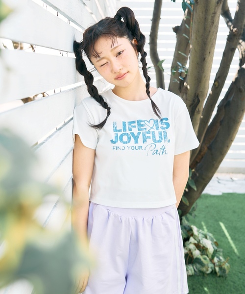 LTXC/マルチ機能】バッククロスハートちび半T（Tシャツ/カットソー