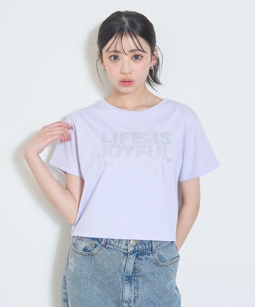 LOVETOXIC(ラブトキシック)の「【再入荷♪】【LTXC/マルチ機能/接触冷感・吸水速乾・UV・遮熱】バッククロスハートちび半T(Tシャツ/カットソー・キッズ・オフホワイト/レッド/ラベンダー・L:160cm/M:150cm/S:140cm/130cm)」の4枚目の写真