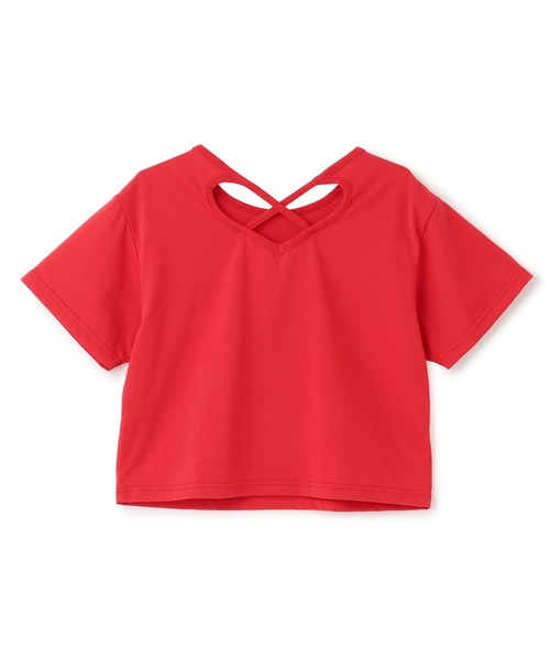 LOVETOXIC(ラブトキシック)の「【再入荷♪】【LTXC/マルチ機能/接触冷感・吸水速乾・UV・遮熱】バッククロスハートちび半T(Tシャツ/カットソー・キッズ・オフホワイト/レッド/ラベンダー・L:160cm/M:150cm/S:140cm/130cm)」の10枚目の写真
