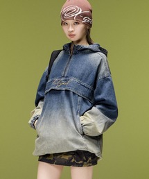 X-girl | DUSTY DENIM ANORAK DRESS(ワンピース)