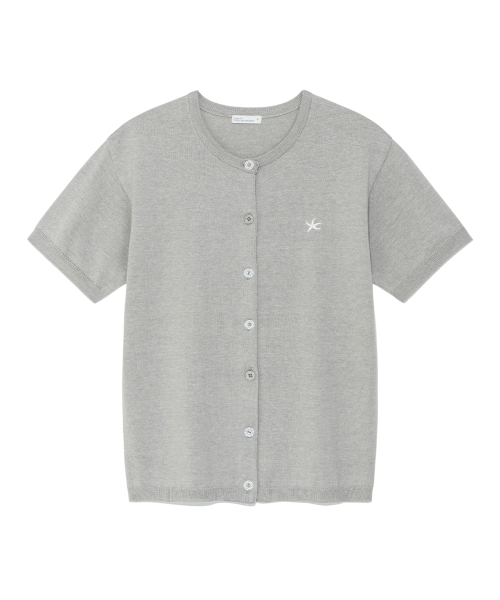 THECOLDESTMOMENT(ザコールデストモーメント)の「TCM button half knit cardigan (grey)(カーディガン/ボレロ・レディース・その他・SMALL/MEDIUM)」の3枚目の写真