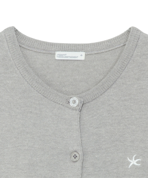 THECOLDESTMOMENT(ザコールデストモーメント)の「TCM button half knit cardigan (grey)(カーディガン/ボレロ・レディース・その他・SMALL/MEDIUM)」の5枚目の写真