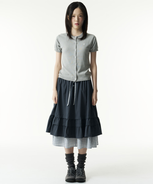 THECOLDESTMOMENT(ザコールデストモーメント)の「TCM button half knit cardigan (grey)(カーディガン/ボレロ・レディース・その他・SMALL/MEDIUM)」の7枚目の写真