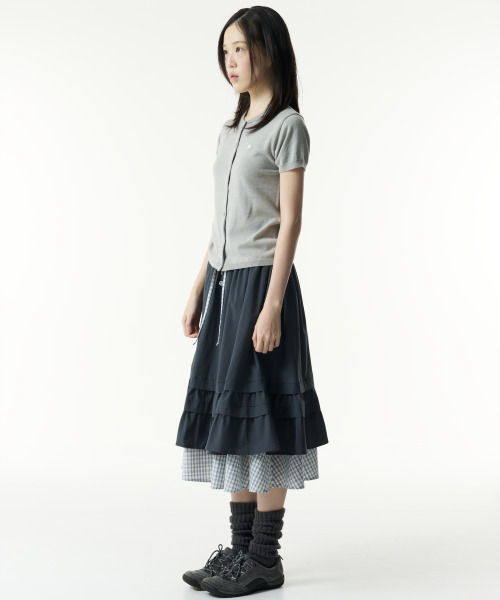THECOLDESTMOMENT(ザコールデストモーメント)の「TCM button half knit cardigan (grey)(カーディガン/ボレロ・レディース・その他・SMALL/MEDIUM)」の8枚目の写真