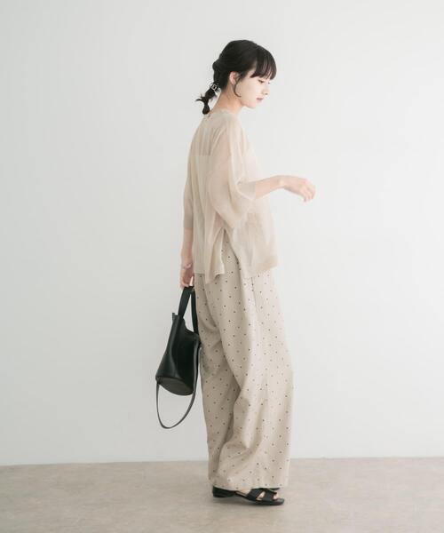 ITEMS URBANRESEARCH(アイテムズ アーバンリサーチ)の「シアーハンソデニットプルオーバー(ニット/セーター・レディース・グレー系その他/ブラック/ライトブルー・FREE)」の13枚目の写真
