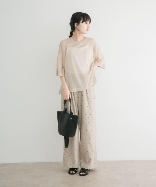ITEMS URBANRESEARCH(アイテムズ アーバンリサーチ)の「シアーハンソデニットプルオーバー(ニット/セーター・レディース・グレー系その他/ブラック/ライトブルー・FREE)」の14枚目の写真