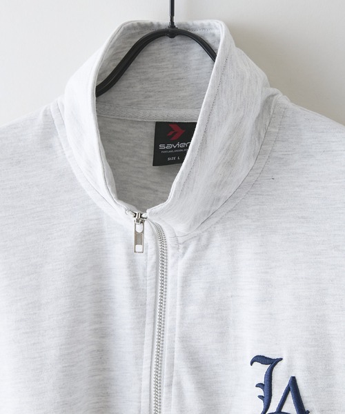 SAVIER（サビアー）の「【SAVIER/サビアー】×【ZERO STAIN/ゼロステイン】【LAロゴ立体刺繍】コラボ ハーフジップ Tシャツ オーバーサイズ 汗染み防止 ストリート・スケーター（Tシャツ/カットソー・メンズ・オフホワイト/ブラック・LARGE/MEDIUM）」の5枚目の写真