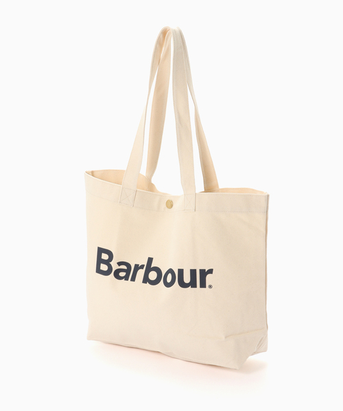 Barbour(バブアー)の「Barbour / バブアー logo tote bag(トートバッグ・メンズ・ベージュ/グリーン・FREE)」の1枚目の写真