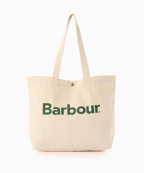 Barbour(バブアー)の「Barbour / バブアー logo tote bag(トートバッグ・メンズ・ベージュ/グリーン・FREE)」の3枚目の写真