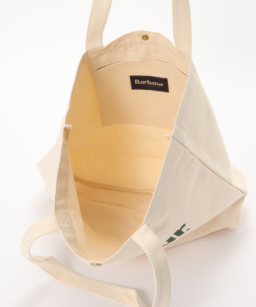 Barbour(バブアー)の「Barbour / バブアー logo tote bag(トートバッグ・メンズ・ベージュ/グリーン・FREE)」の6枚目の写真