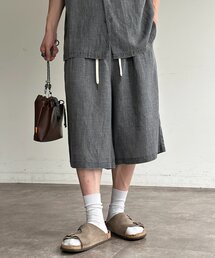 ピグメントリネン2タックショーツ