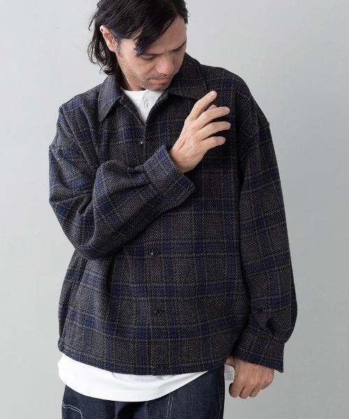 EGO TRIPPING(エゴトリッピング)の「mj11601- WOOLCHECK-SPORTJACKET ヴィンテージシャツジャケット(616705)(その他アウター・メンズ・レッド系その他/ネイビー系/ブラウン系その他・46/48)」の2枚目の写真
