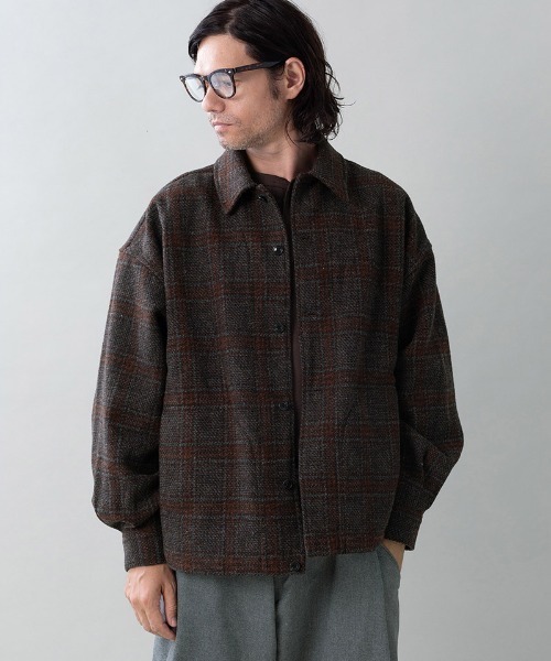 EGO TRIPPING(エゴトリッピング)の「mj11601- WOOLCHECK-SPORTJACKET ヴィンテージシャツジャケット(616705)(その他アウター・メンズ・レッド系その他/ネイビー系/ブラウン系その他・46/48)」の3枚目の写真