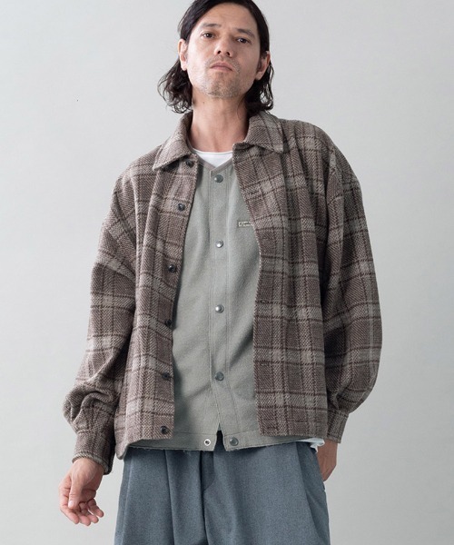 EGO TRIPPING(エゴトリッピング)の「mj11601- WOOLCHECK-SPORTJACKET ヴィンテージシャツジャケット(616705)(その他アウター・メンズ・レッド系その他/ネイビー系/ブラウン系その他・46/48)」の4枚目の写真