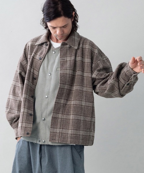 EGO TRIPPING(エゴトリッピング)の「mj11601- WOOLCHECK-SPORTJACKET ヴィンテージシャツジャケット(616705)(その他アウター・メンズ・レッド系その他/ネイビー系/ブラウン系その他・46/48)」の5枚目の写真
