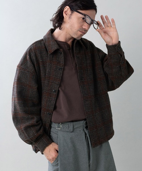 EGO TRIPPING(エゴトリッピング)の「mj11601- WOOLCHECK-SPORTJACKET ヴィンテージシャツジャケット(616705)(その他アウター・メンズ・レッド系その他/ネイビー系/ブラウン系その他・46/48)」の9枚目の写真