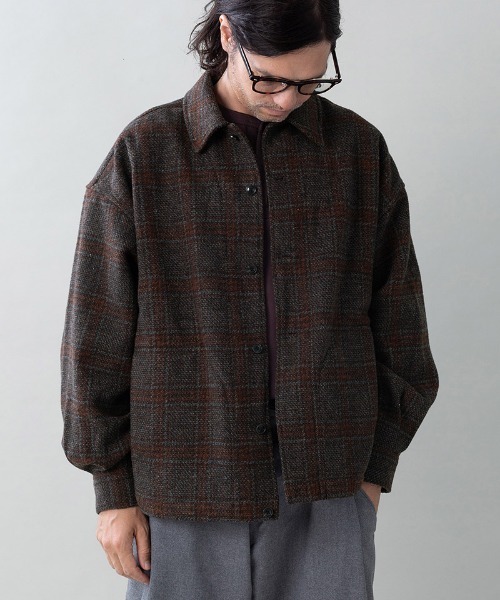 EGO TRIPPING(エゴトリッピング)の「mj11601- WOOLCHECK-SPORTJACKET ヴィンテージシャツジャケット(616705)(その他アウター・メンズ・レッド系その他/ネイビー系/ブラウン系その他・46/48)」の10枚目の写真