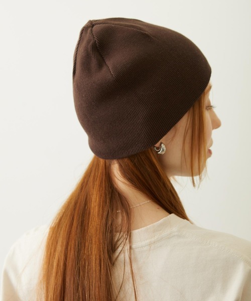 MILKFED.（ミルクフェド）の「REVERSIBLE ICING KNIT CAP（ニットキャップ/ビーニー・レディース・ブラック/アッシュ/ブラウン・ONE SIZE）」の7枚目の写真